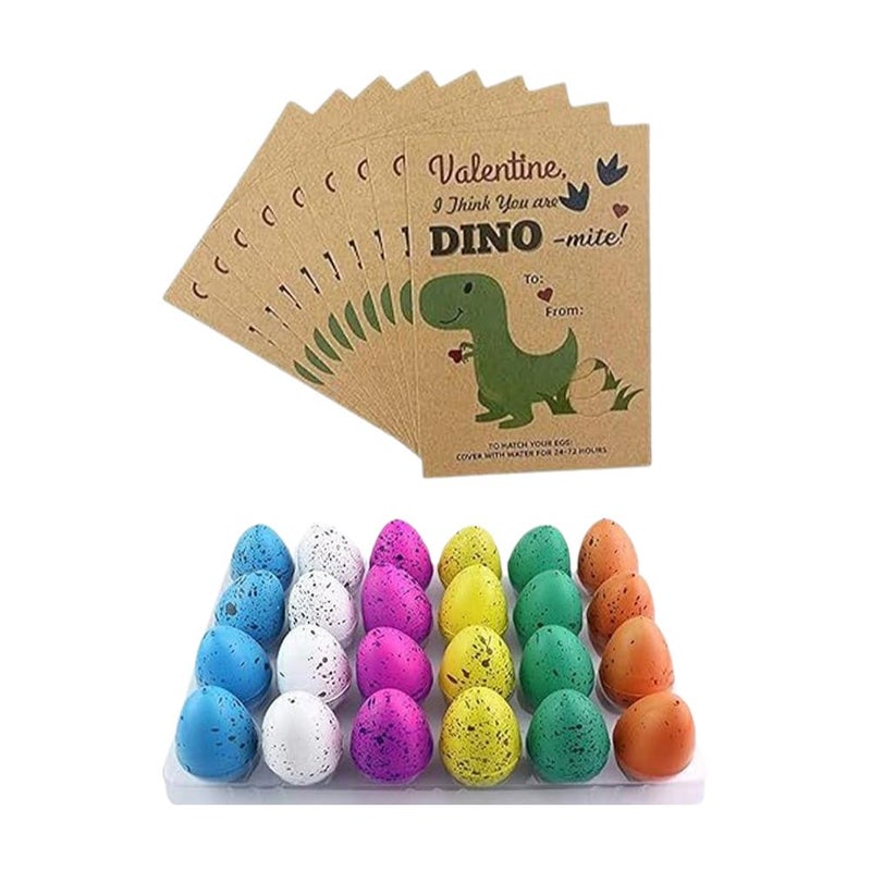 Valentines Day Gifts for Kids, Dinosaur Egg Hatching Card, Funny Dino Valentine Exchange Cards Set for Boys Girls Toddler School (6PCS) - Image 1